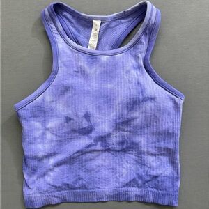 Ebb to street cropped tank purple